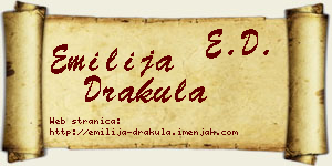Emilija Drakula vizit kartica